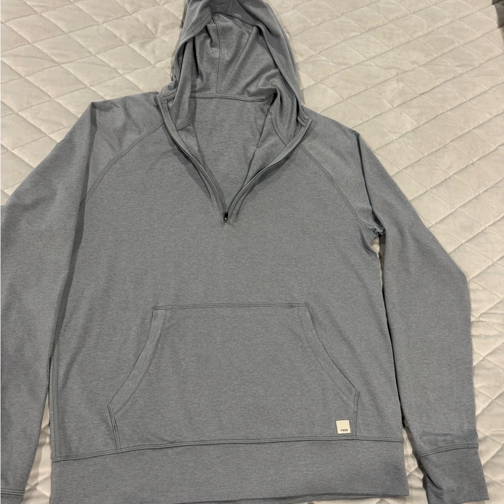 Vuori Men's Light Gray Hoodie - Picture 3 of 11